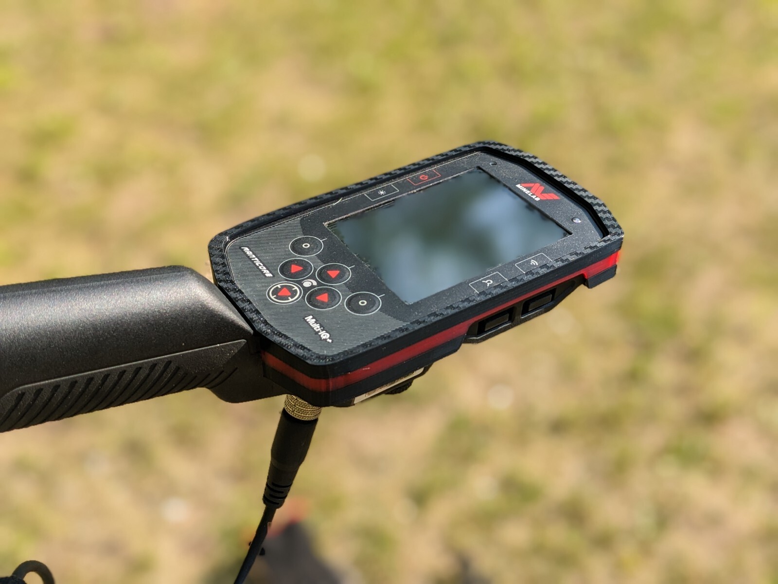 Minelab Manticore Two Tone Black/Red Flex-Rubber Protective Control Unit Cover. 