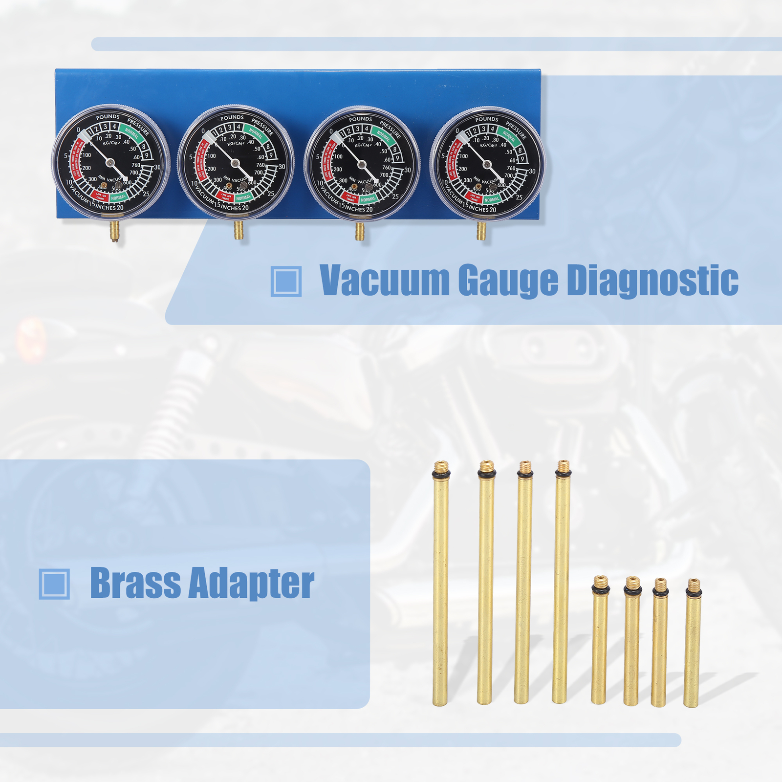 Universal Motorcycle Fuel Vacuum Carburetor Synchronizer Tool Kit Pack of 1