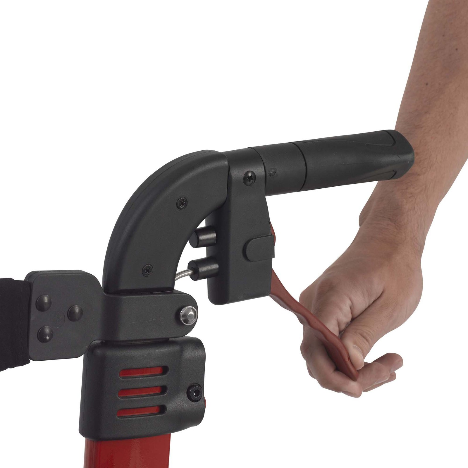 drive Nitro Euro Style Rollator Walker 300 lbs. Aluminum Red RTL10266