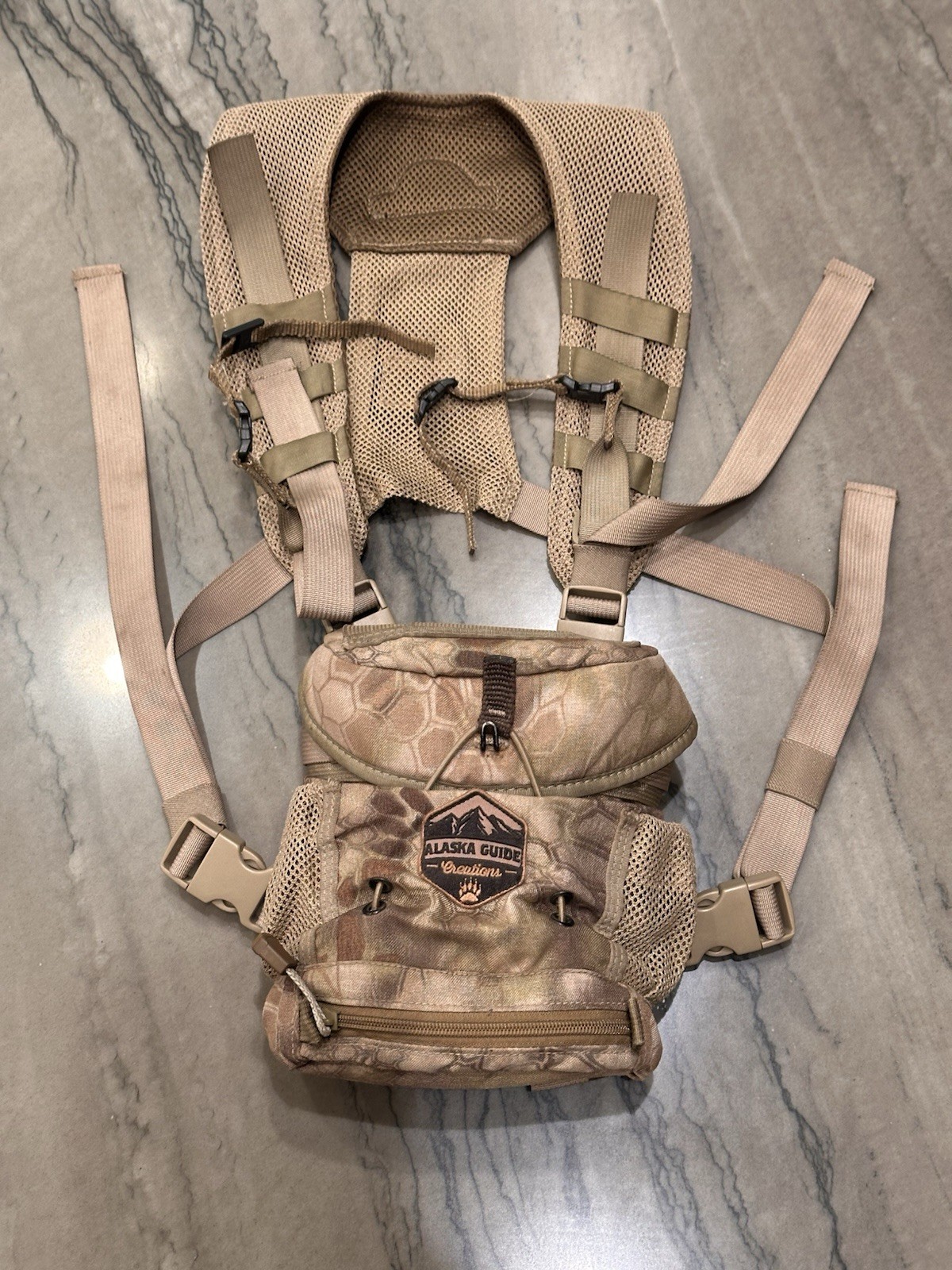 Alaskan Guide Creations Bino Harness Classic Max In Kryptek Highlander Camo