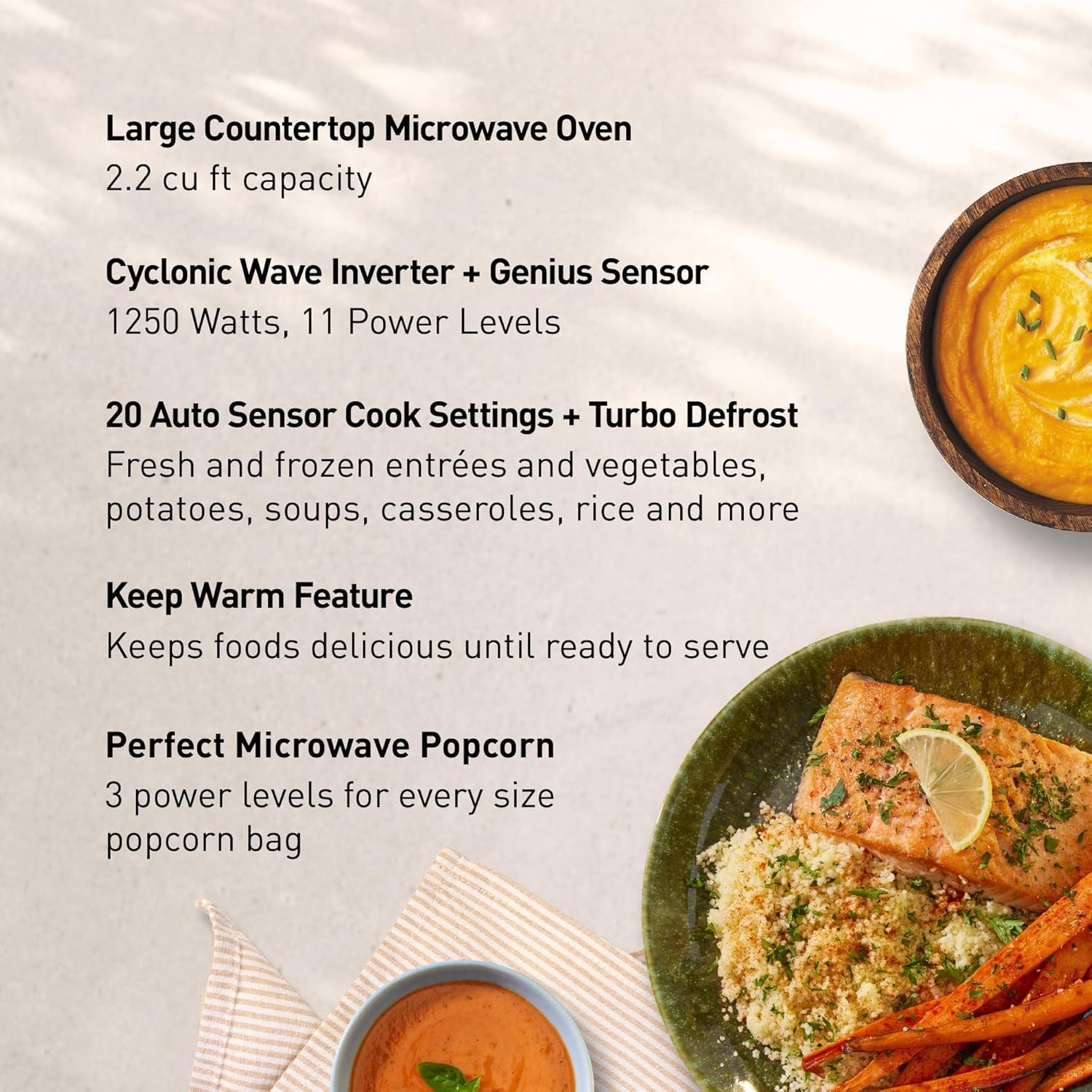 Panasonic 2.2 cu.ft. Countertop Microwave, Cyclonic Wave Inverter, Turntable NEW