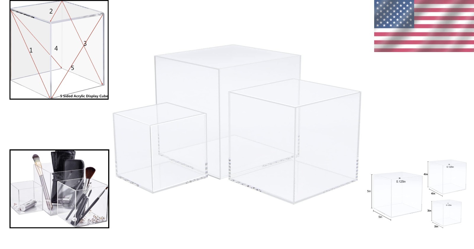 Acrylic Food Risers for Buffet Table - 3 Sizes