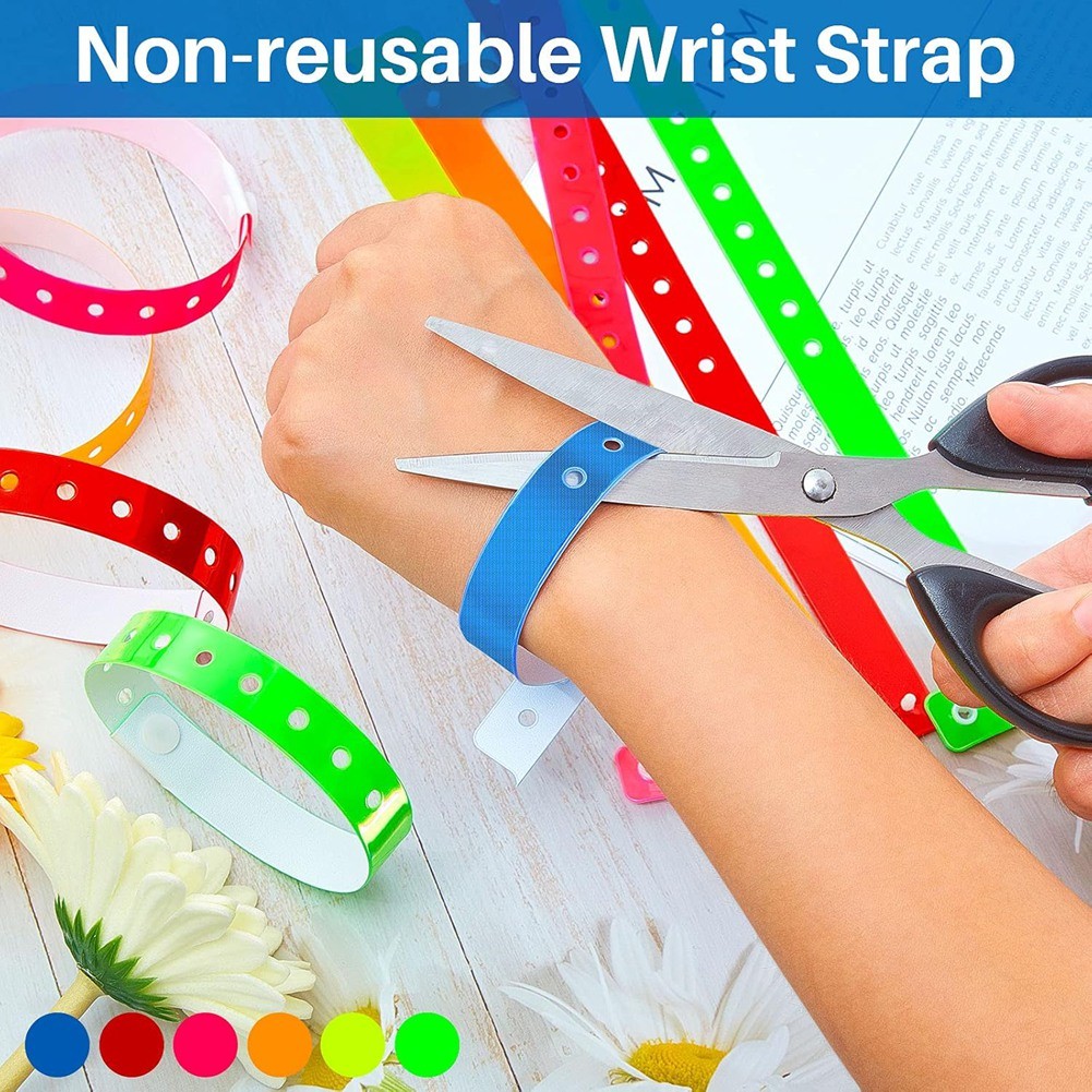 48pcs Vinyl Wristbands Plastic Event Wristbands Wristbands for Events9366