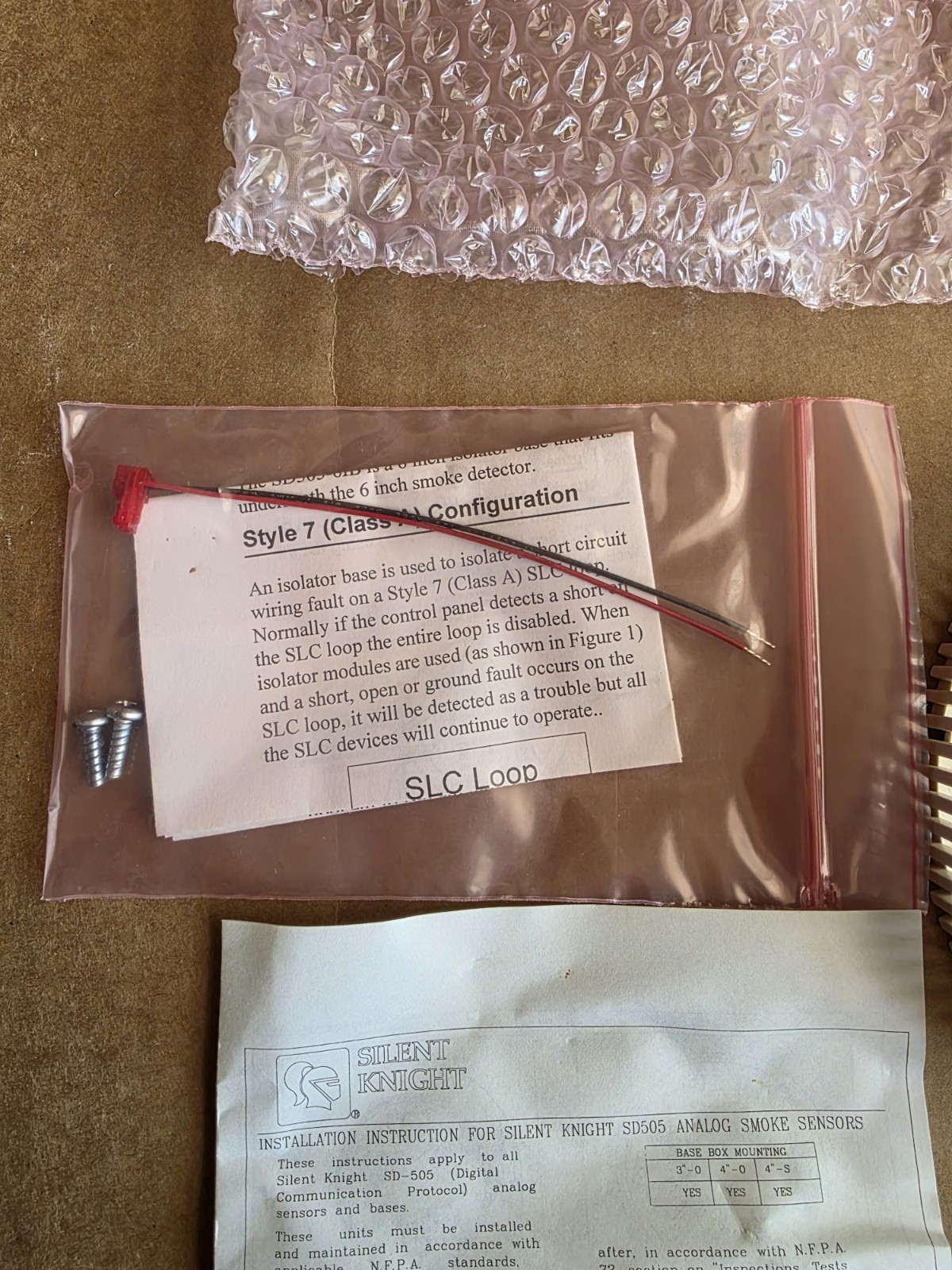 Silent Knight SD505-6IB Isolator Base - New Old Stock