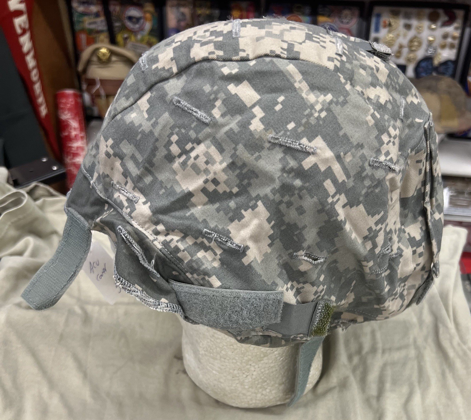 Large X-Large Army ACH ACU UCP Digital Camo Camouflage Combat Helmet Cover Used