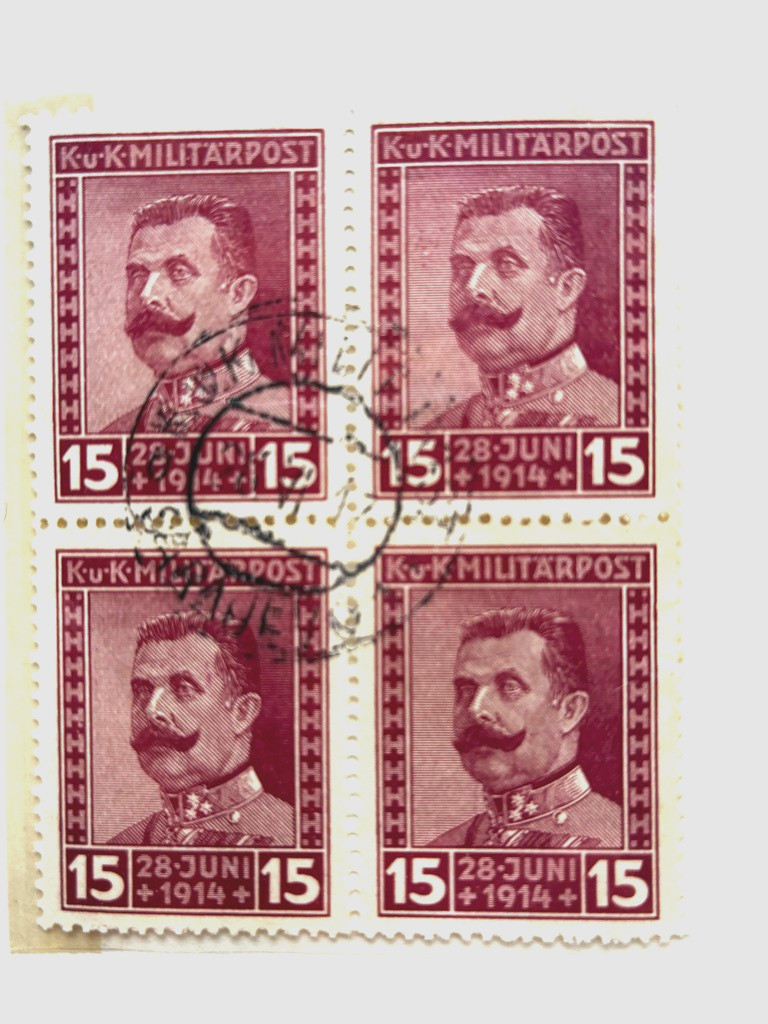 LOT OF 6 MINT & USED BLOCKS BOSNIA HERZEGOVINA 1917 ARCHDUKE FERDINAND MEMORIAL