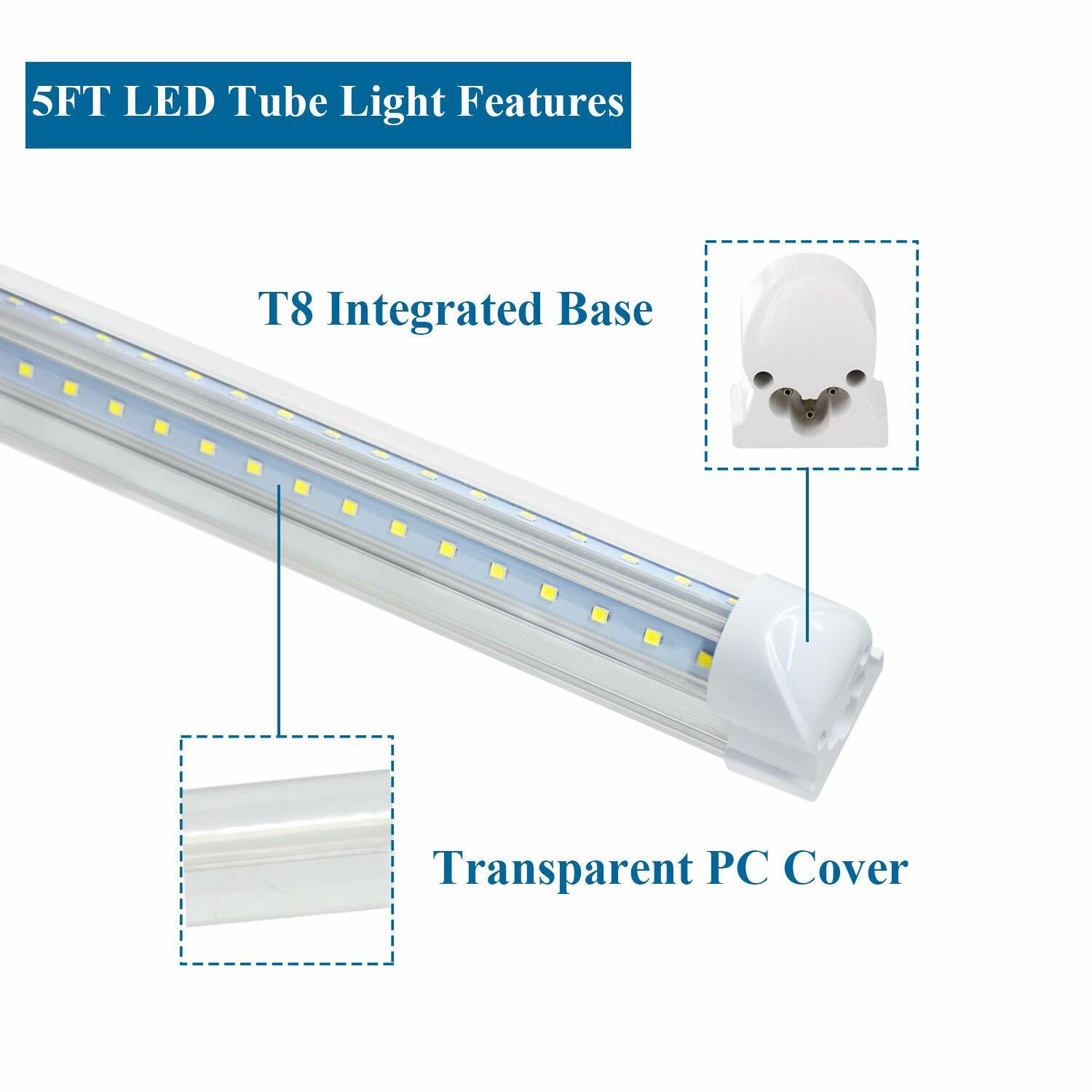 T8 LED Shop Lights 2FT 4FT 6FT 8FT 14W~120W Garage Ceiling Tube Light Fixtures
