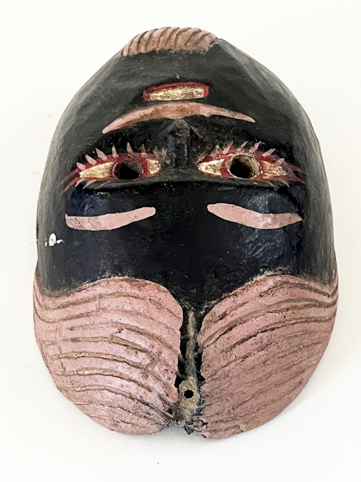 OLD MEXICAN HIDALGO JUANEGRO CUANEGRO JUAN NEGRO FOLK ART HAND CARVED DANCE MASK