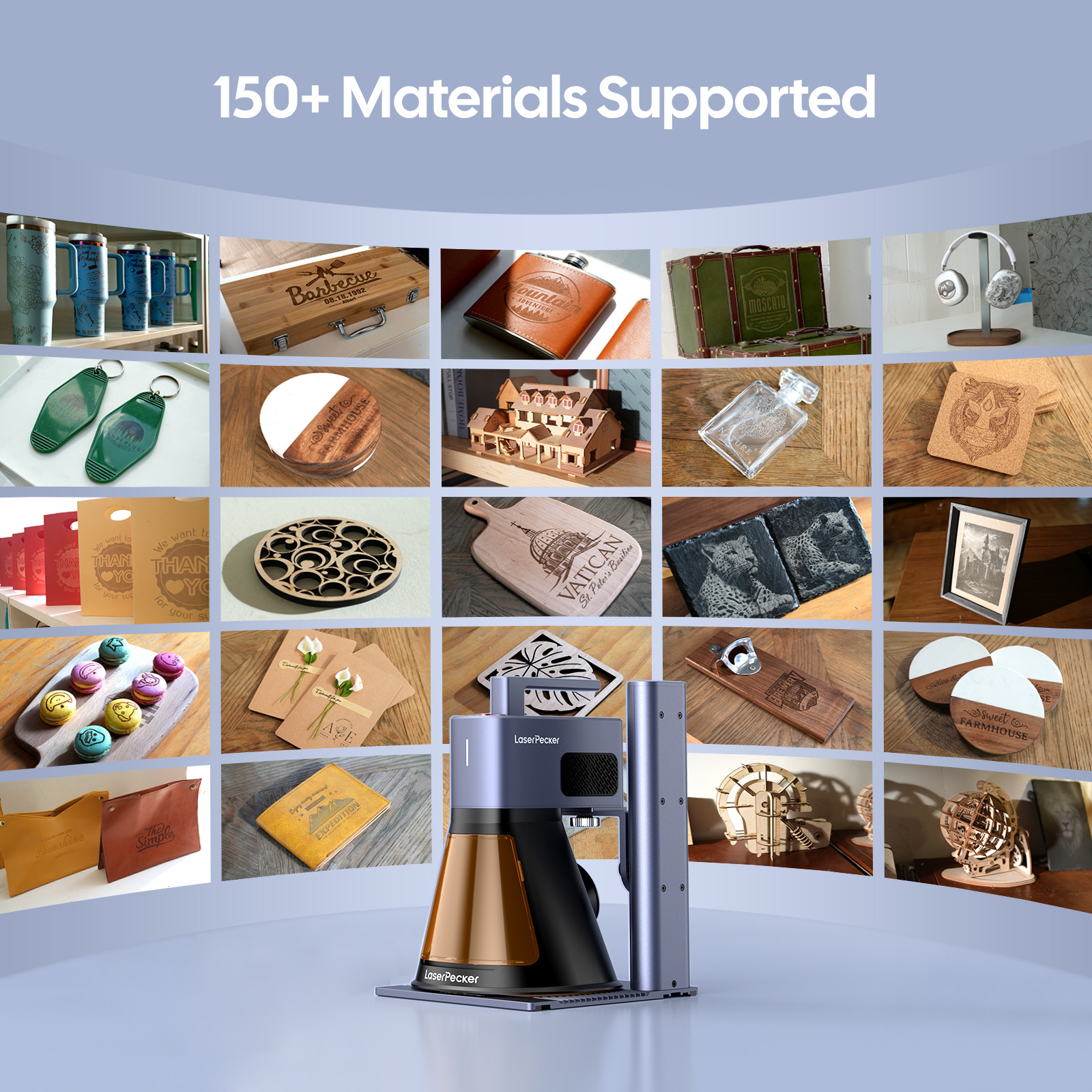 LaserPecker LP2 Plus 10W Diode Laser Engraver Cutter & Rotary Cylinder Engraving