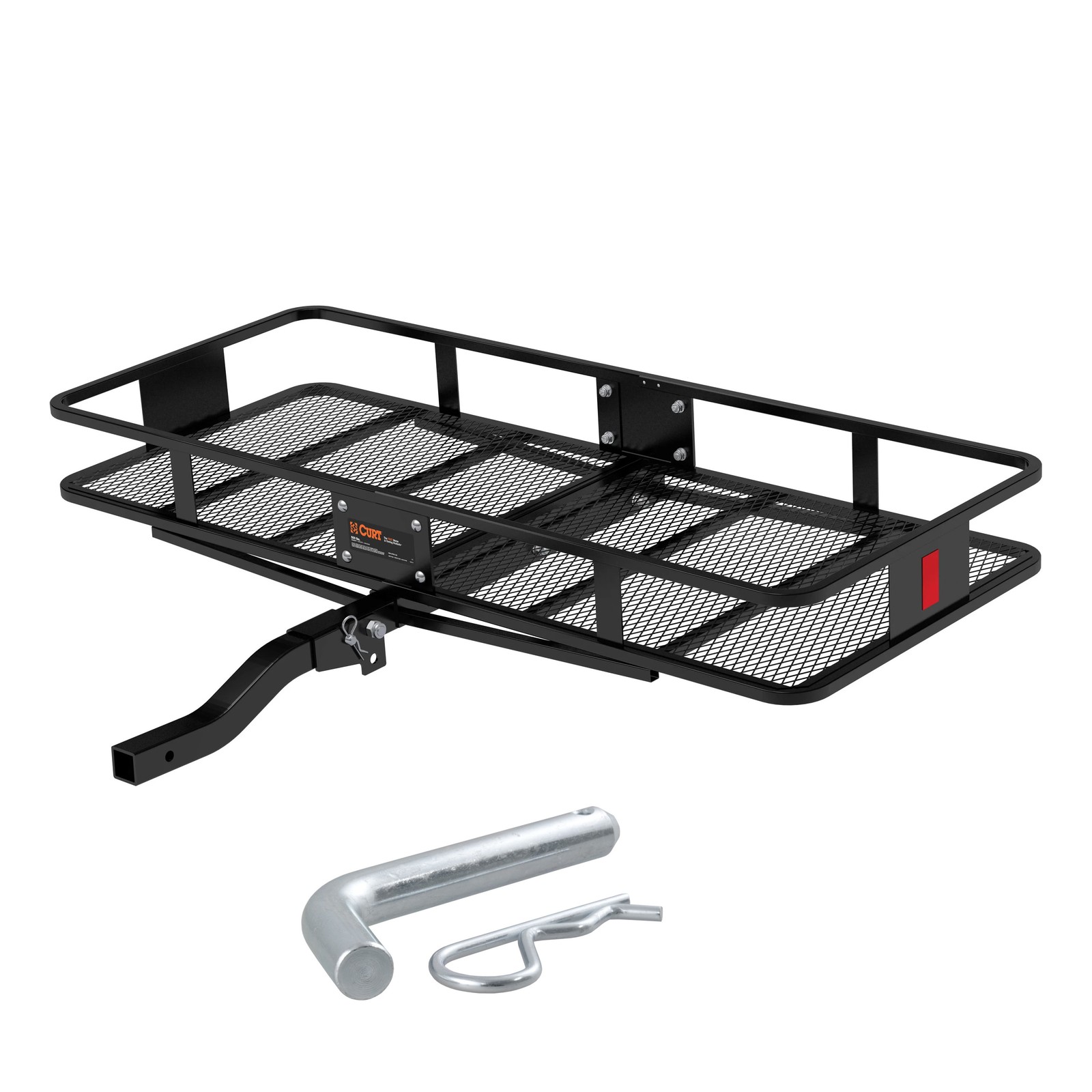 Trailer Hitch w/ Folding Cargo Basket Carrier CURT Class 3 2in Receiver - 13177