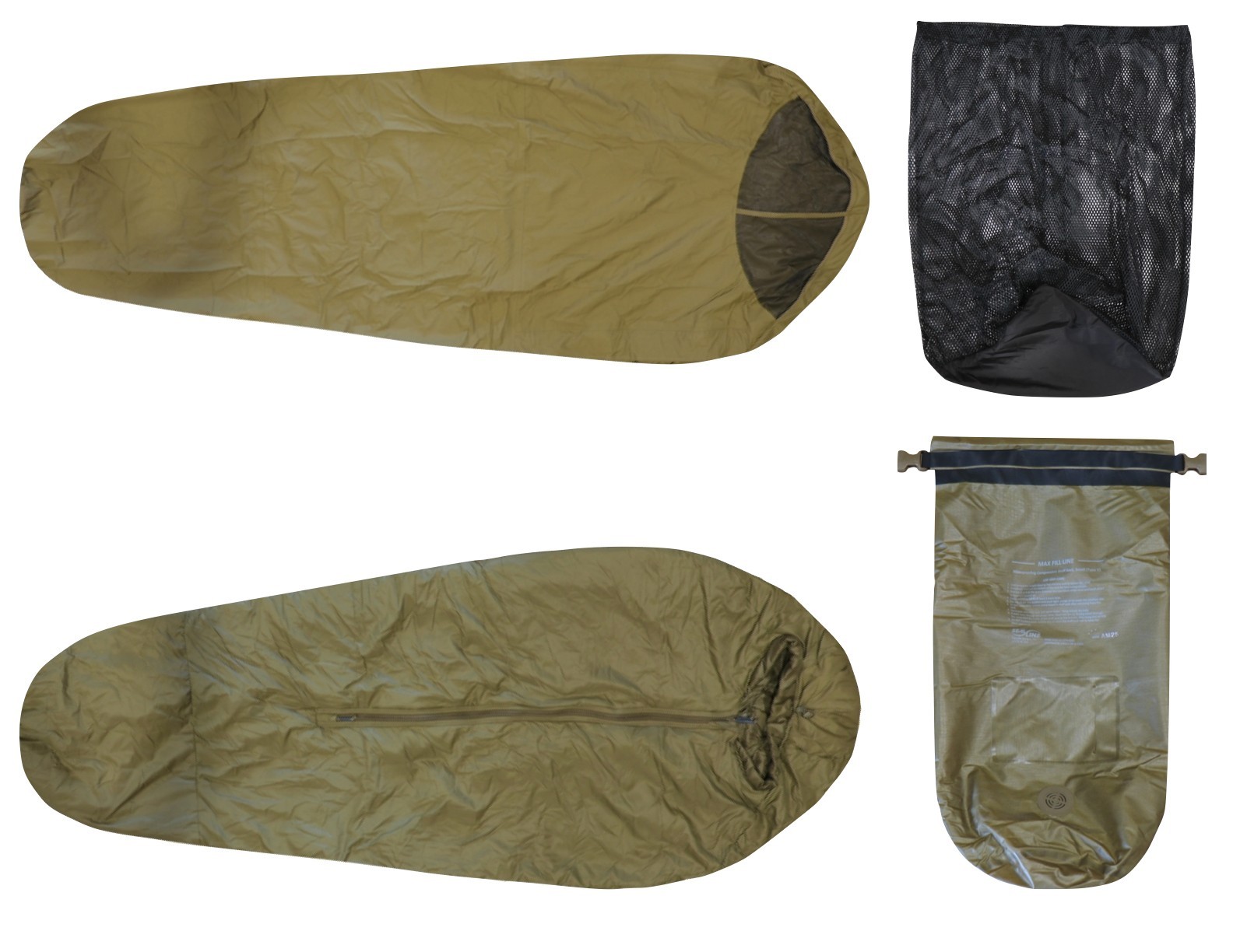 NEW Size Reg - Complete USMC Coyote 3 Season Sleep System (3S) Bivy + Bag