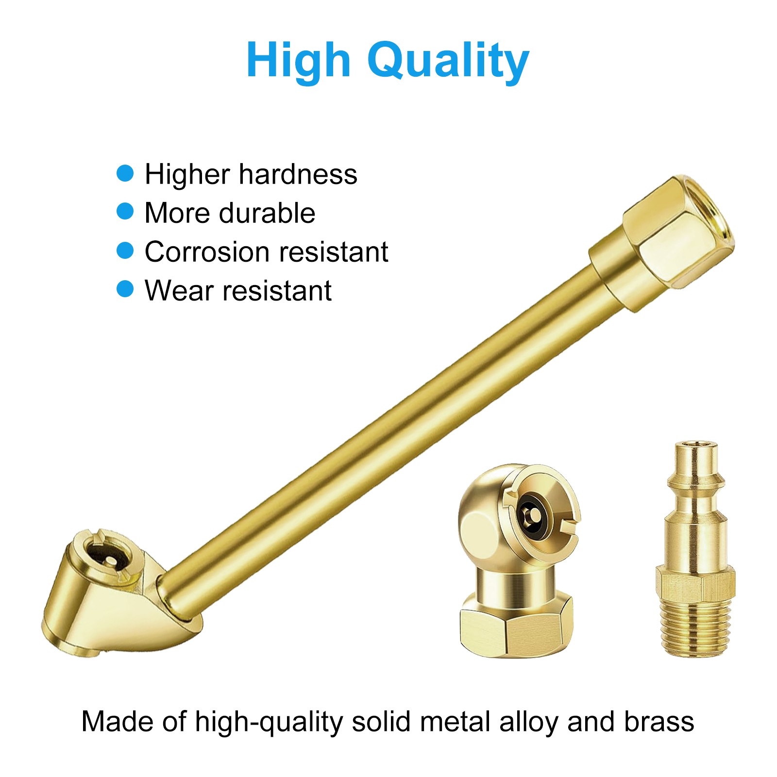 Dual Head & Ball-End Air Chuck Kit 1/4" NPT Thread, Quick Connect for Car Truck