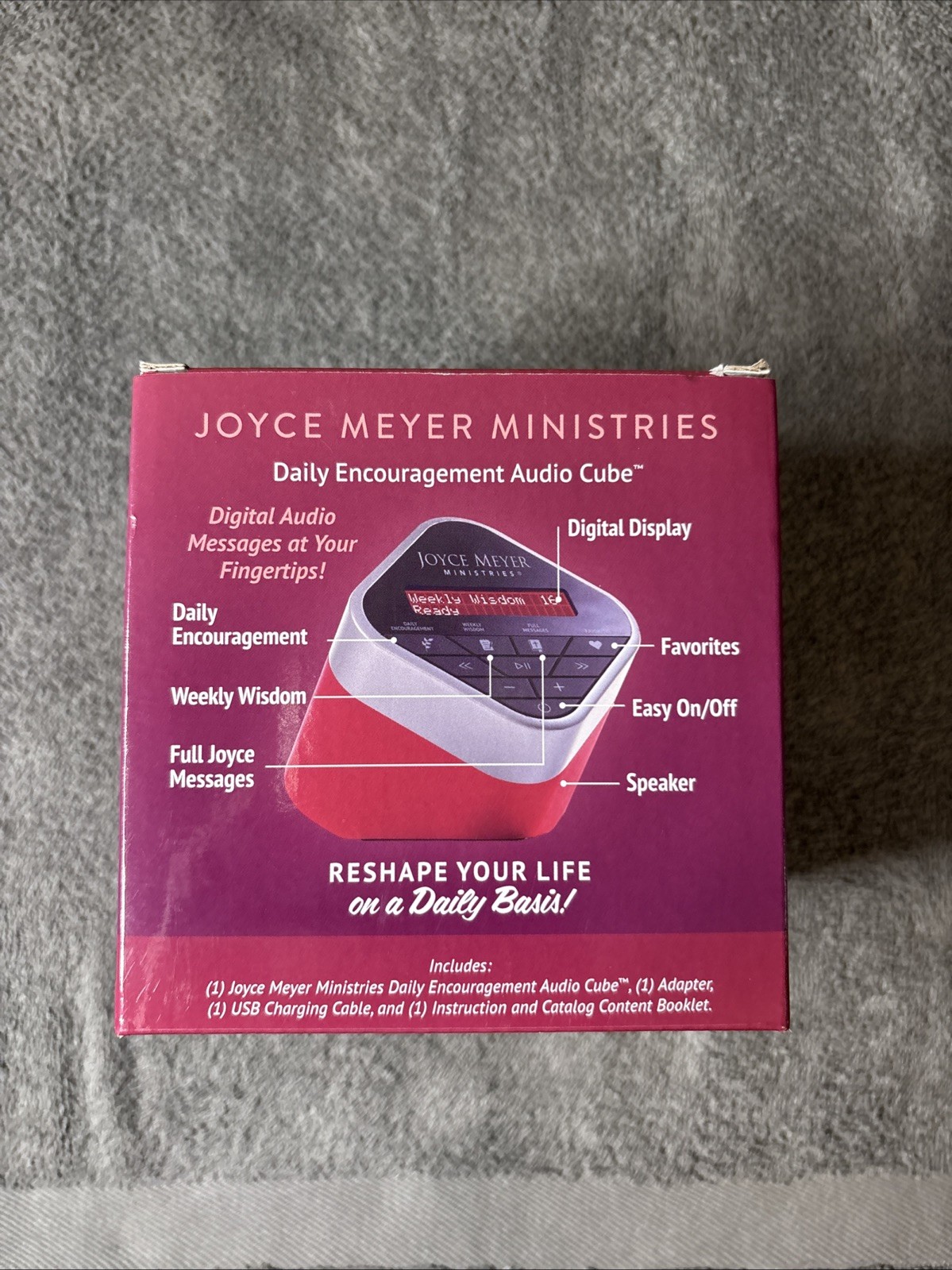 JOYCE MEYER Ministries Daily Encouragement Gods Word Audio Cube Built-In Speaker