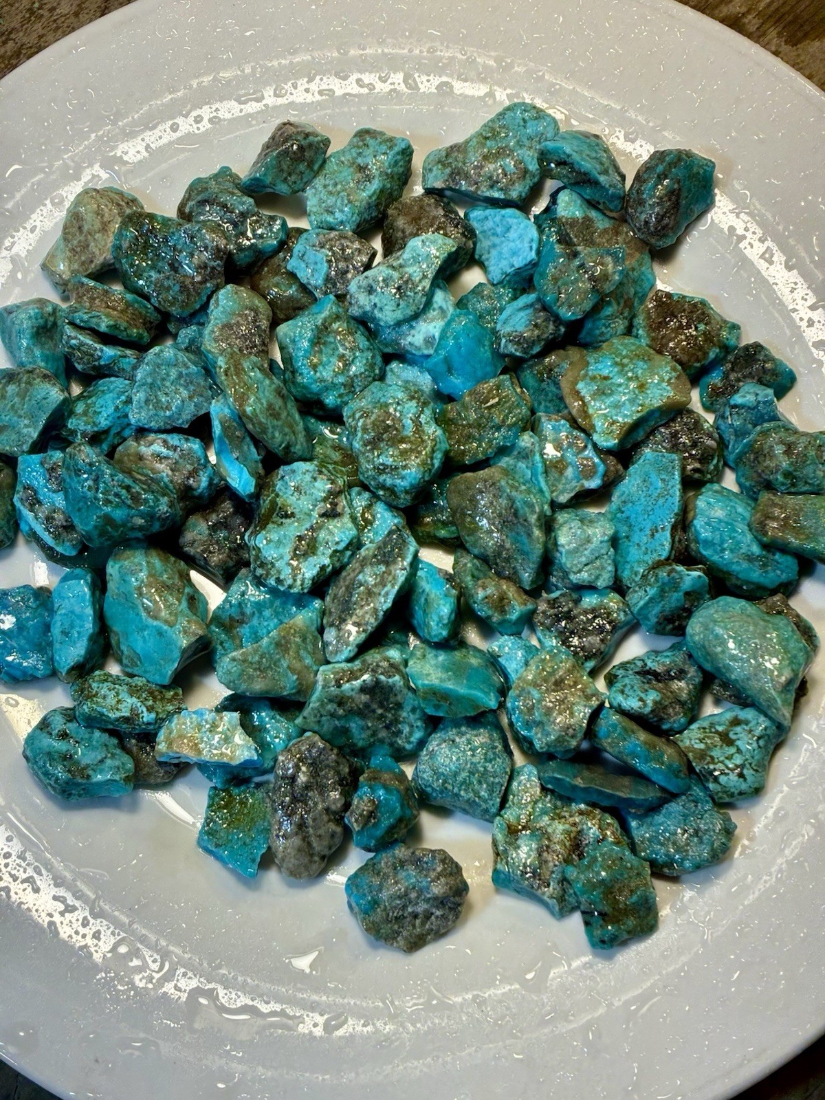 1 Lb. Ithaca Peak, Real Turquoise! Electric blues! High in matrix. ❤️‍🔥3 Left!