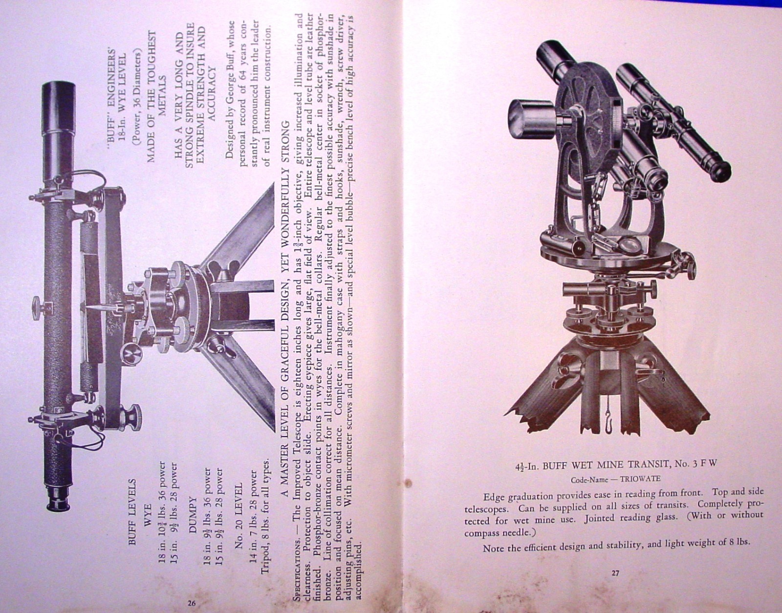 1935 Buff & Buff Surveying Insts. Catalog