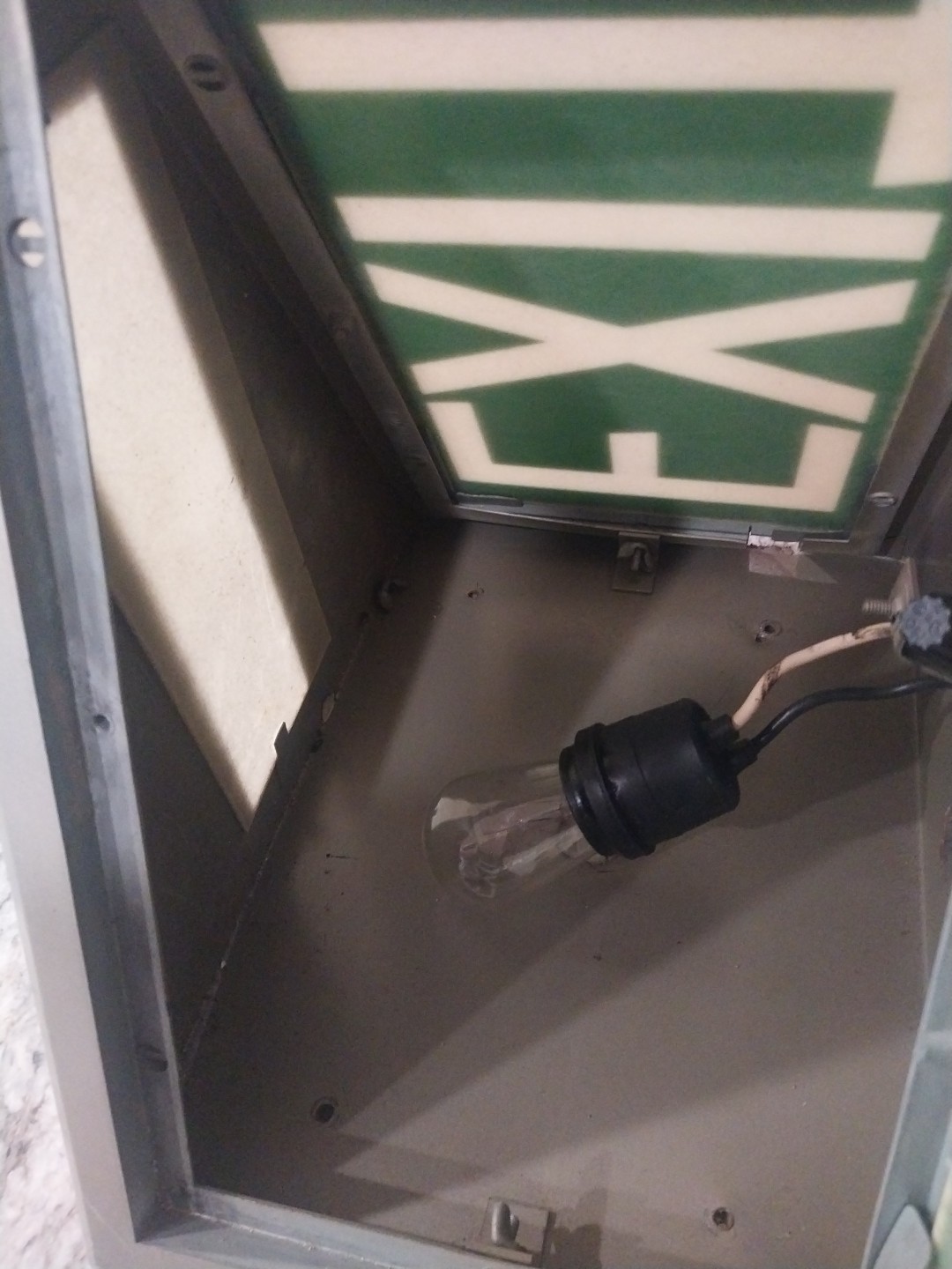 Vintage 1973 Courthouse in KY Wedge Double Sided Exit Sign