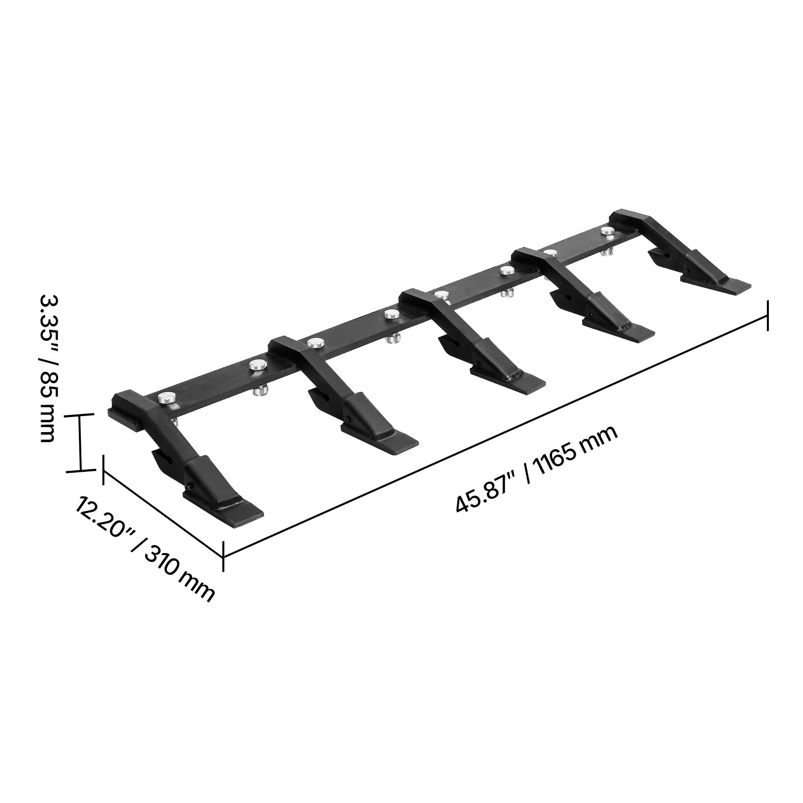 Uimoso Bucket Tooth Bar 46" Tractor Bucket 5 Teeth Bar 4560 lbs Load Capacity