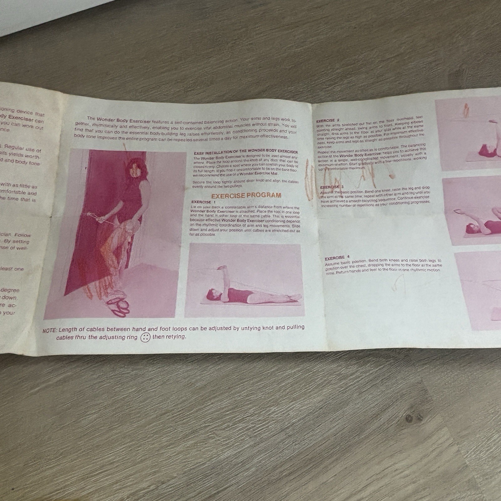 VTG Wonder Body Exerciser Retro 70s Fitness Rope Pulley Original Box Manual MCM