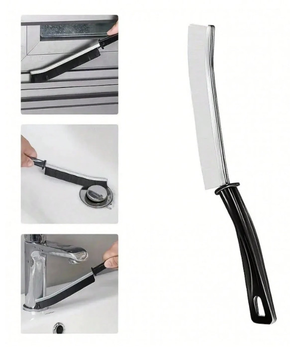 6pcs Long‑Handle Crevice Cleaning Brush – Stiff Bristles for Hard Grooves - NEW