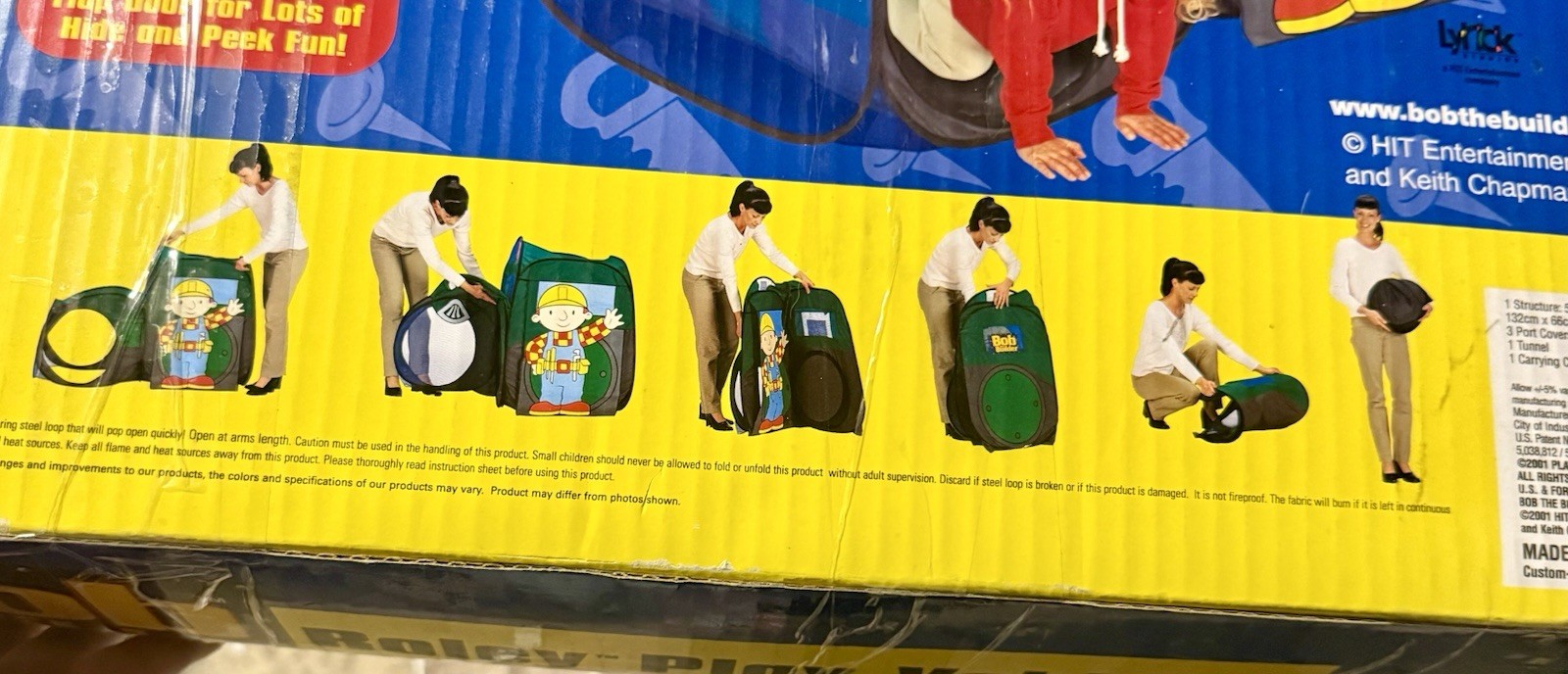 Bob The Builder Roley Very Rare Play Vehicle Popup Play House Tent Tunnel Sealed