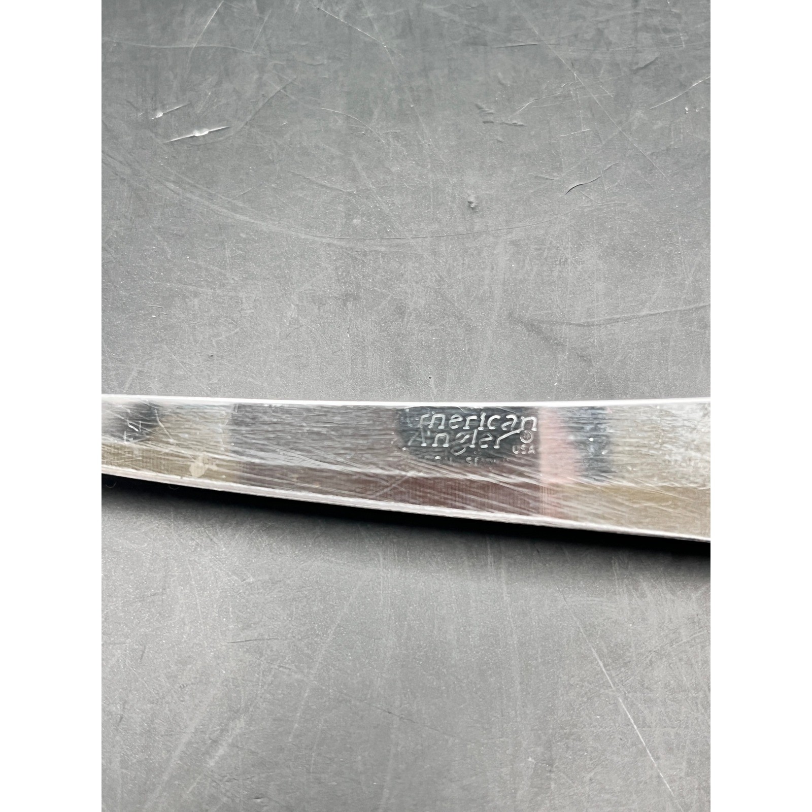 American Angler Fillet Knife Surgical Stainless Steel Blade Black Handle 9.25"