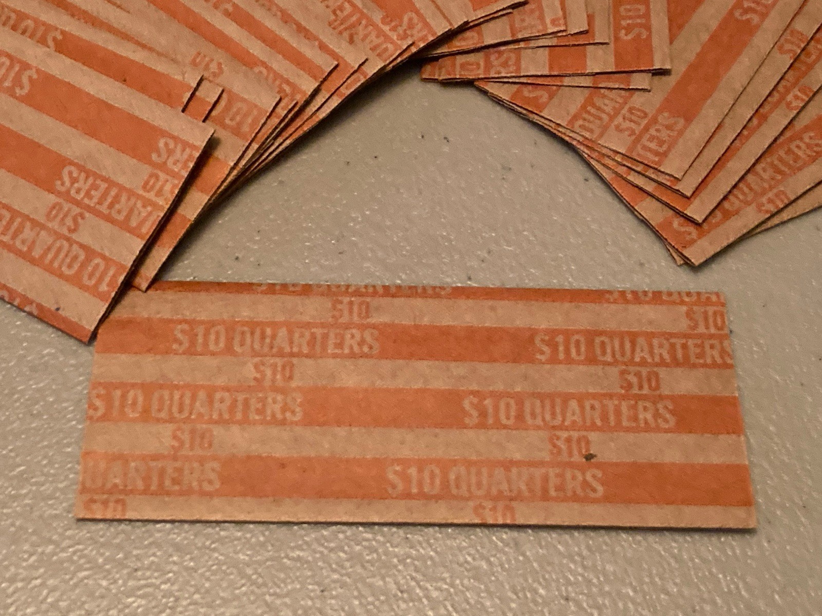 25 US Quarter Coin Wrappers Flat Roll