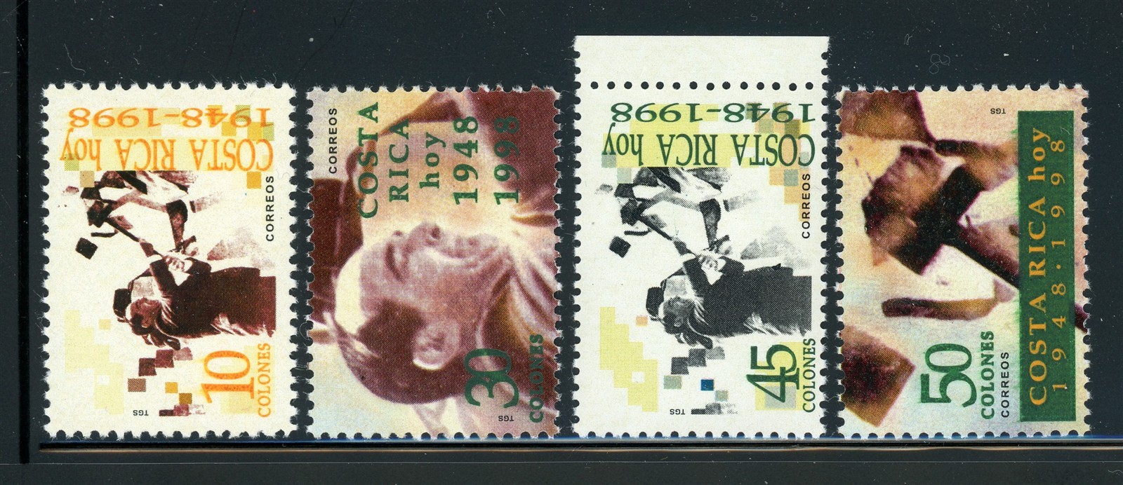 COSTA RICA MNH: Scott #503-506 Second Republic 50th Ann CV$5+