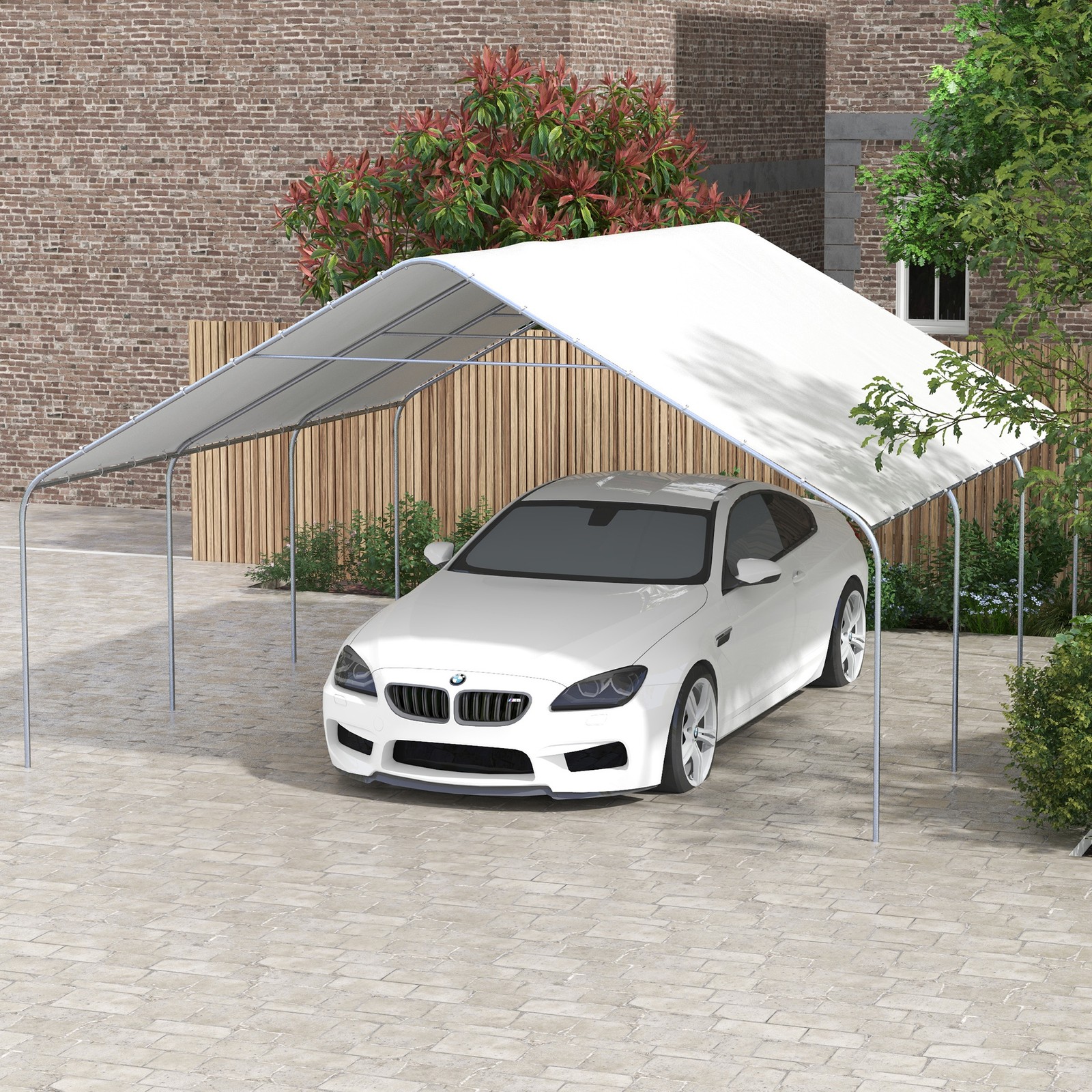 Outsunny 19' x 19.5' Heavy Duty Carport Portable Garage and Party Tent
