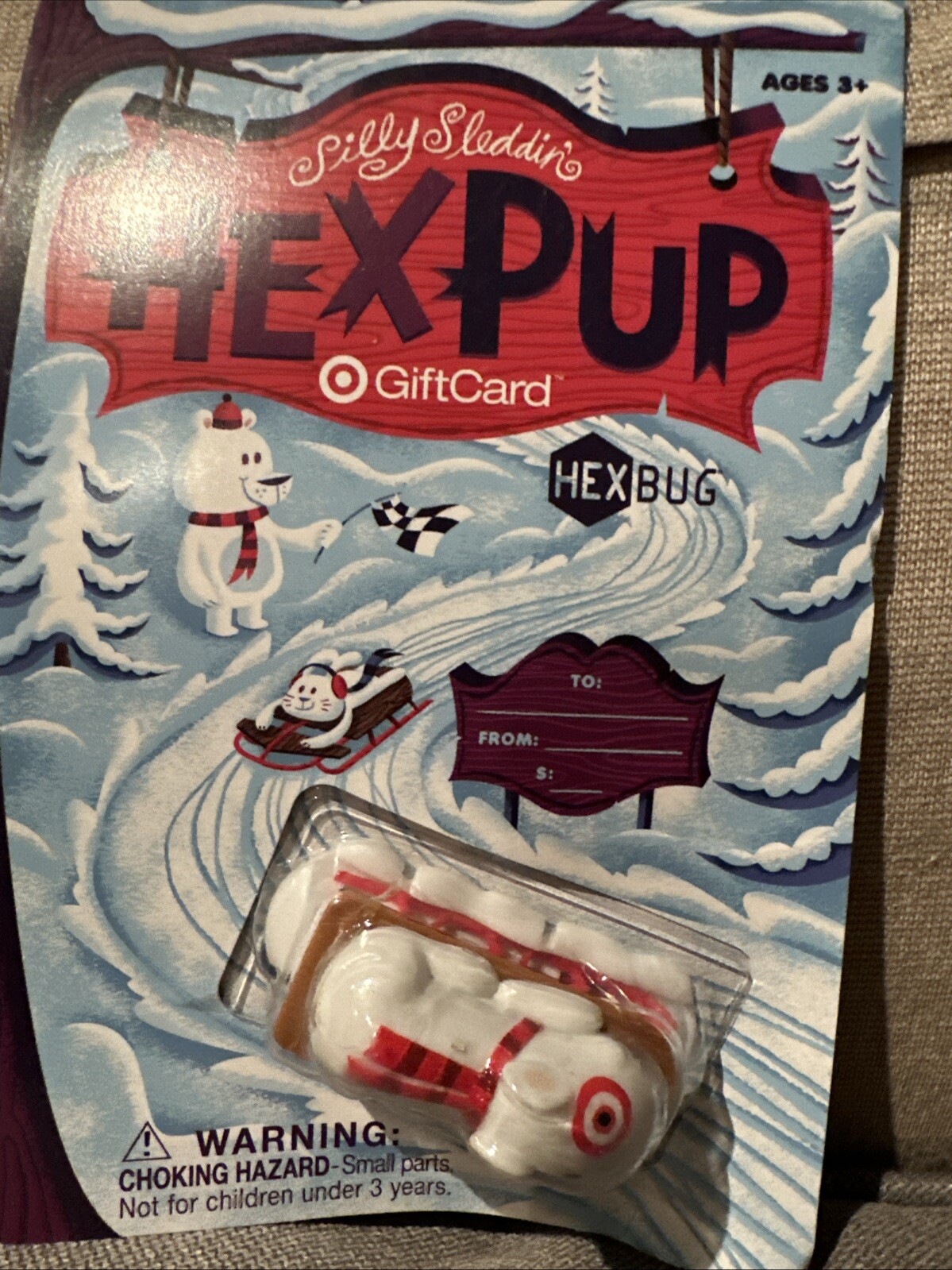 HEXBUG Silly Sleddin’ HEXPUP BULLSEYE DOG TARGET GIFT CARD (no Gift Card)