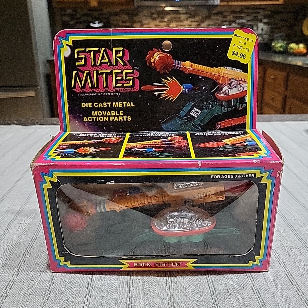 1978 Empire Star Mites Armed Construction Rock Cutter Die Cast Vehicle W/Box