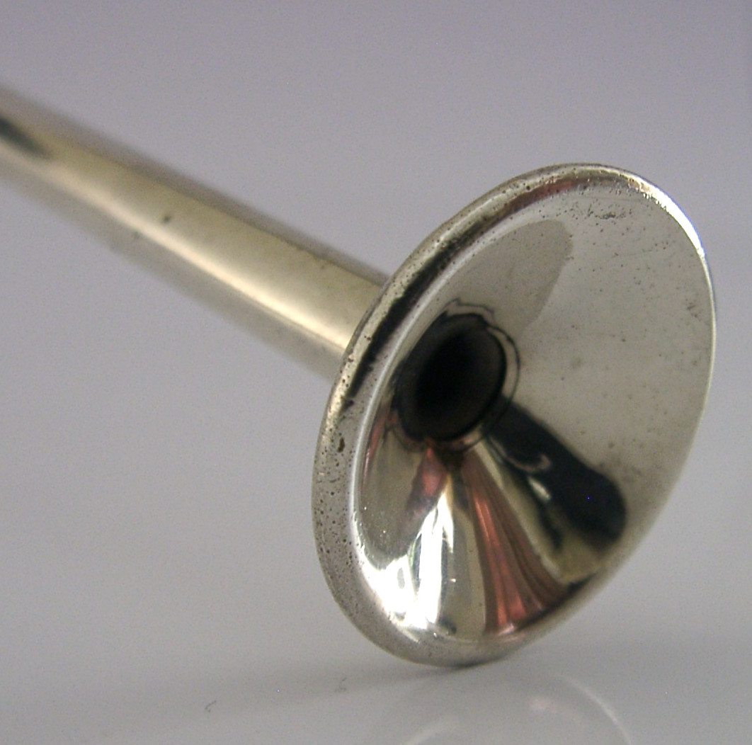 RARE ENGLISH STERLING SIVER BLOWPPIPE CANDLE SNUFFER 1894 ANTIQUE SAMPSON MORDAN