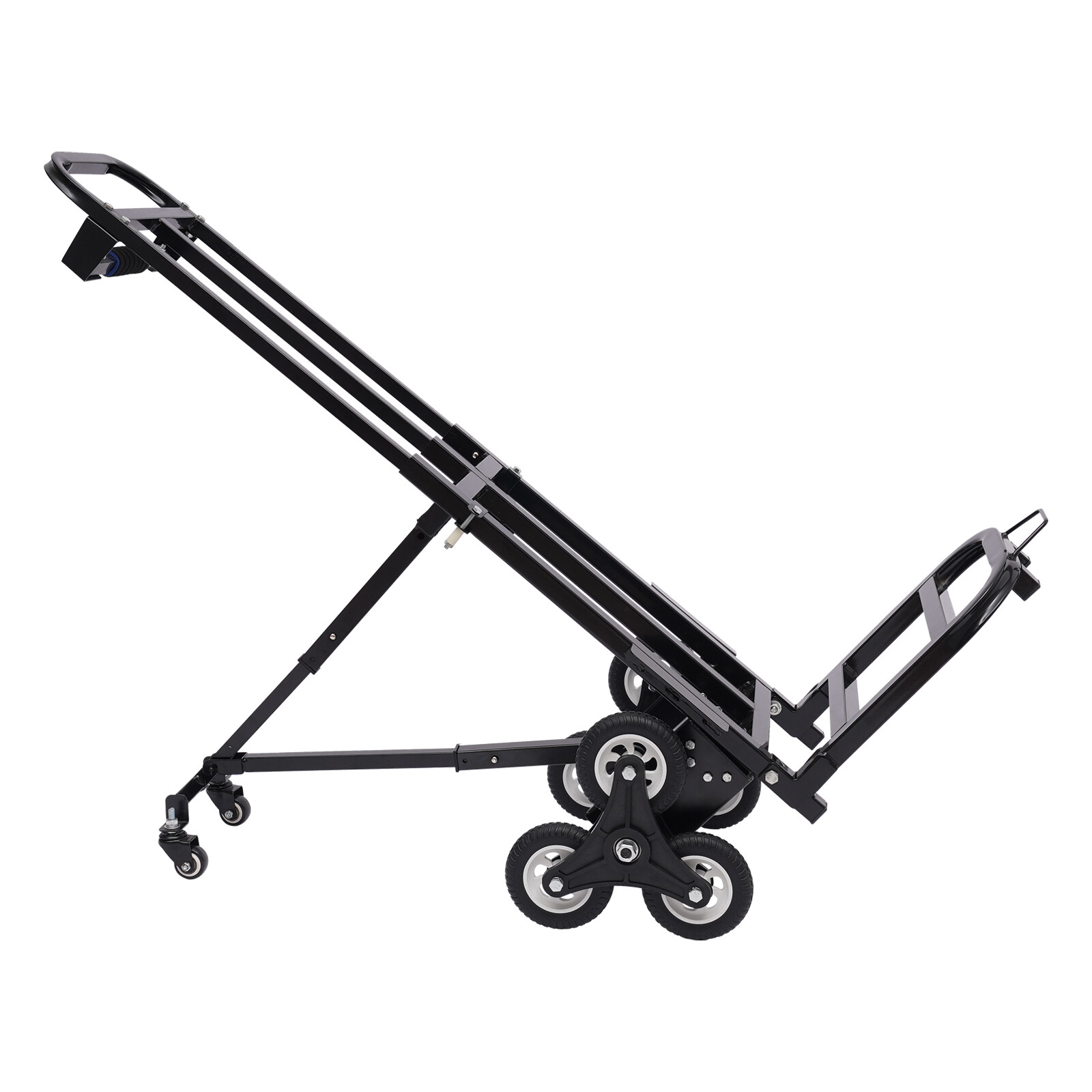 460lbs Black Stair Climbing Cart Trolley Stair Climber Hand Truck 29-45in Height