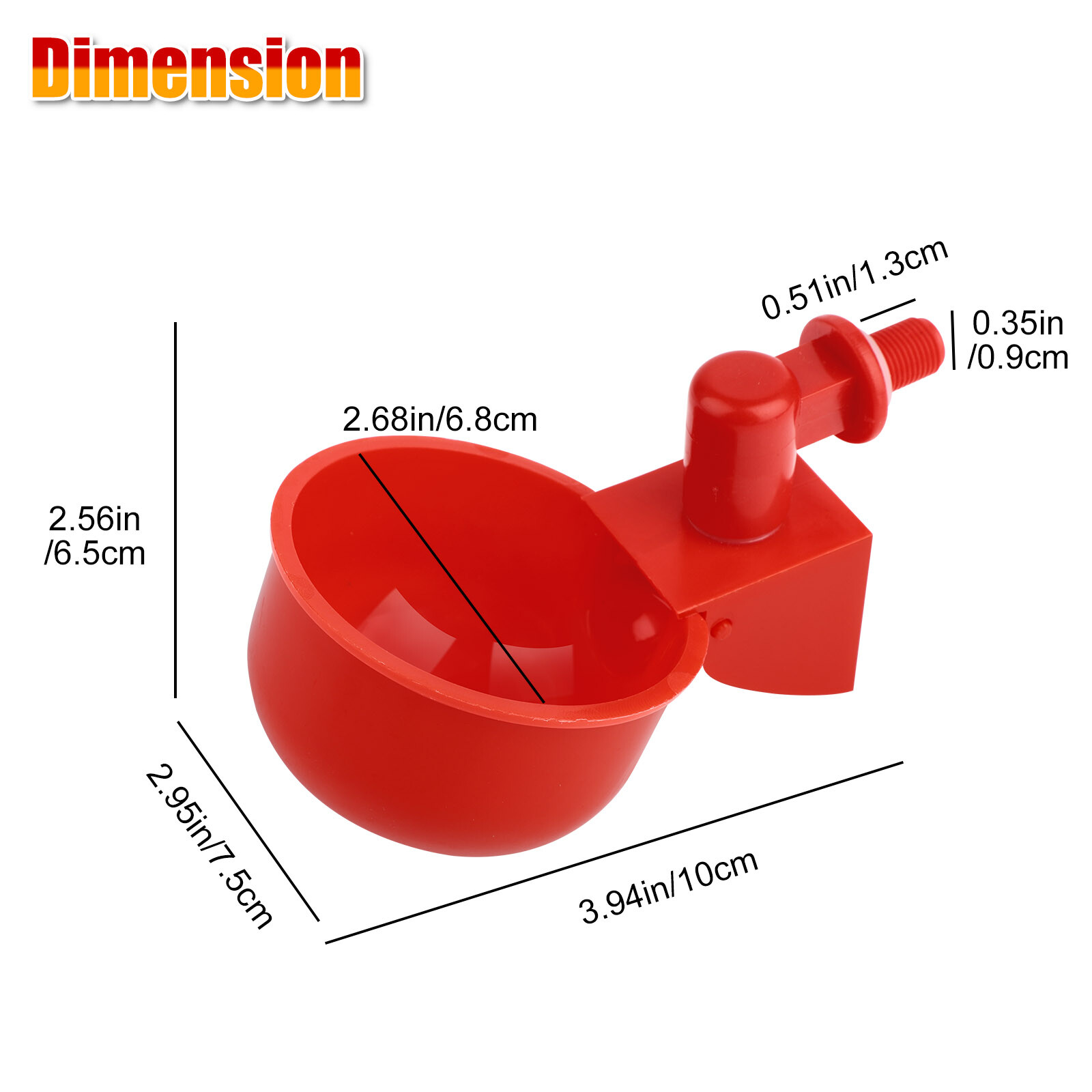 12PCS Chicken Automatic Watering Cups Drinker Waterer for Duck Quail Hen Poultry