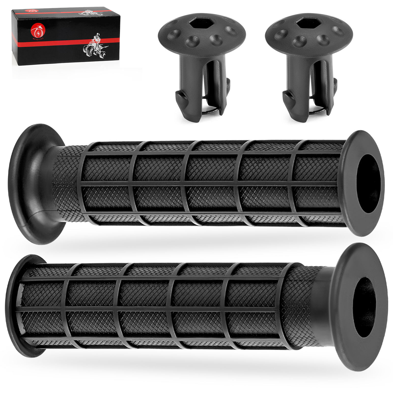 07-24 For Honda Recon Rancher Foreman Rubicon Rincon Handlebar Grips & End Caps