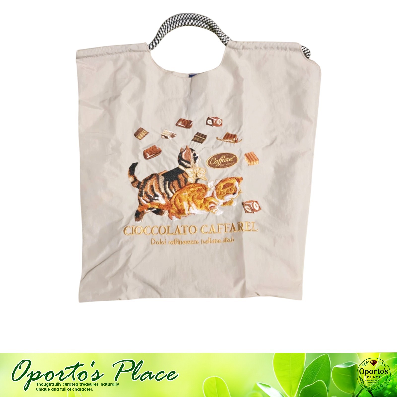 Ball And Chain Caffarel Chocolate Collaboration Tote Bag Kittens Playing With...