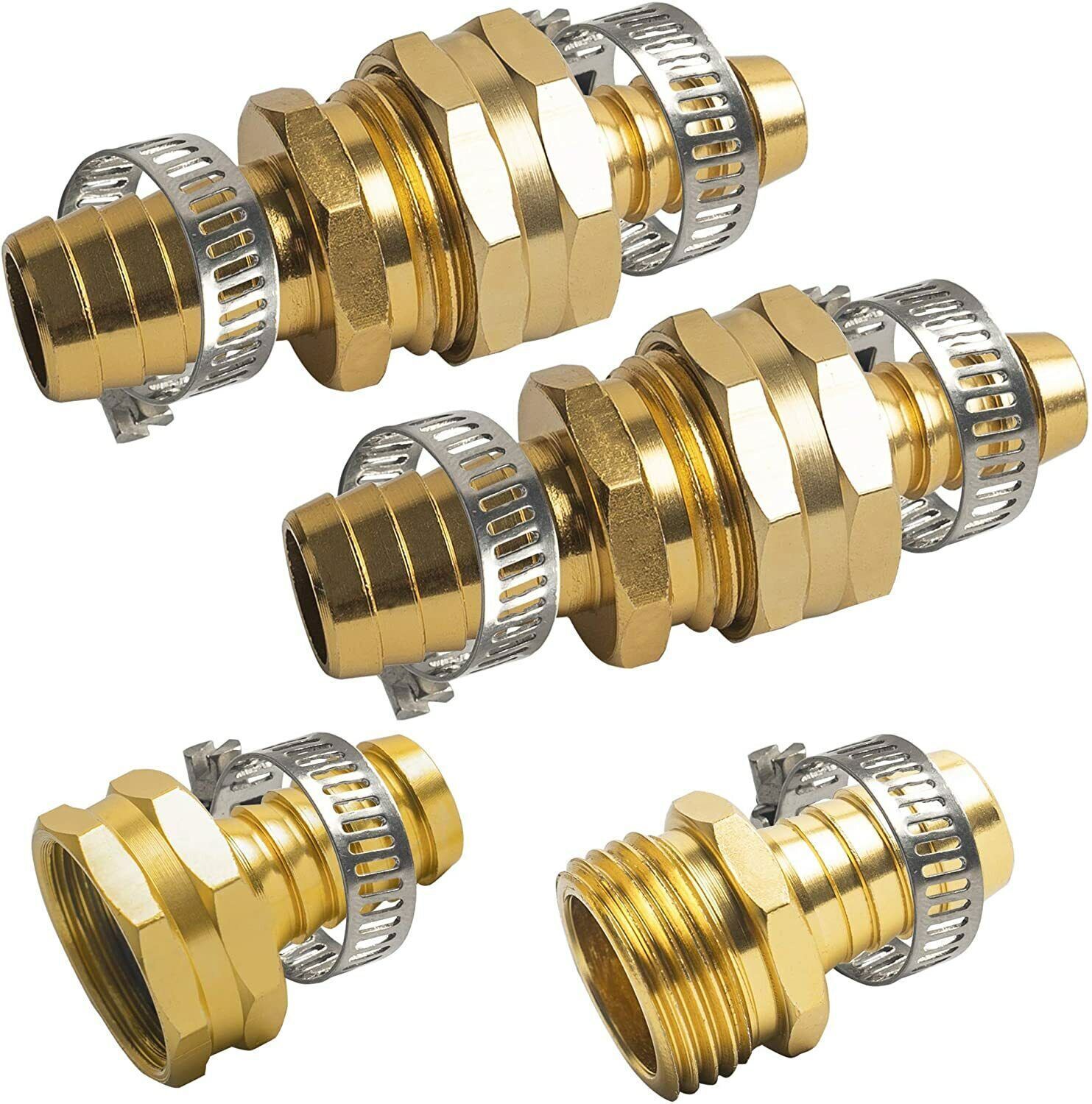 3set 5/8 Garden Water Hose Connector Repair Mender Kit Ends