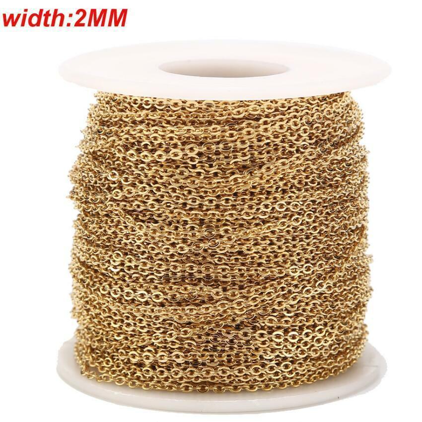 50meters/Roll Stainless Steel Link Chain Cable Jewelry Making Findings Diy