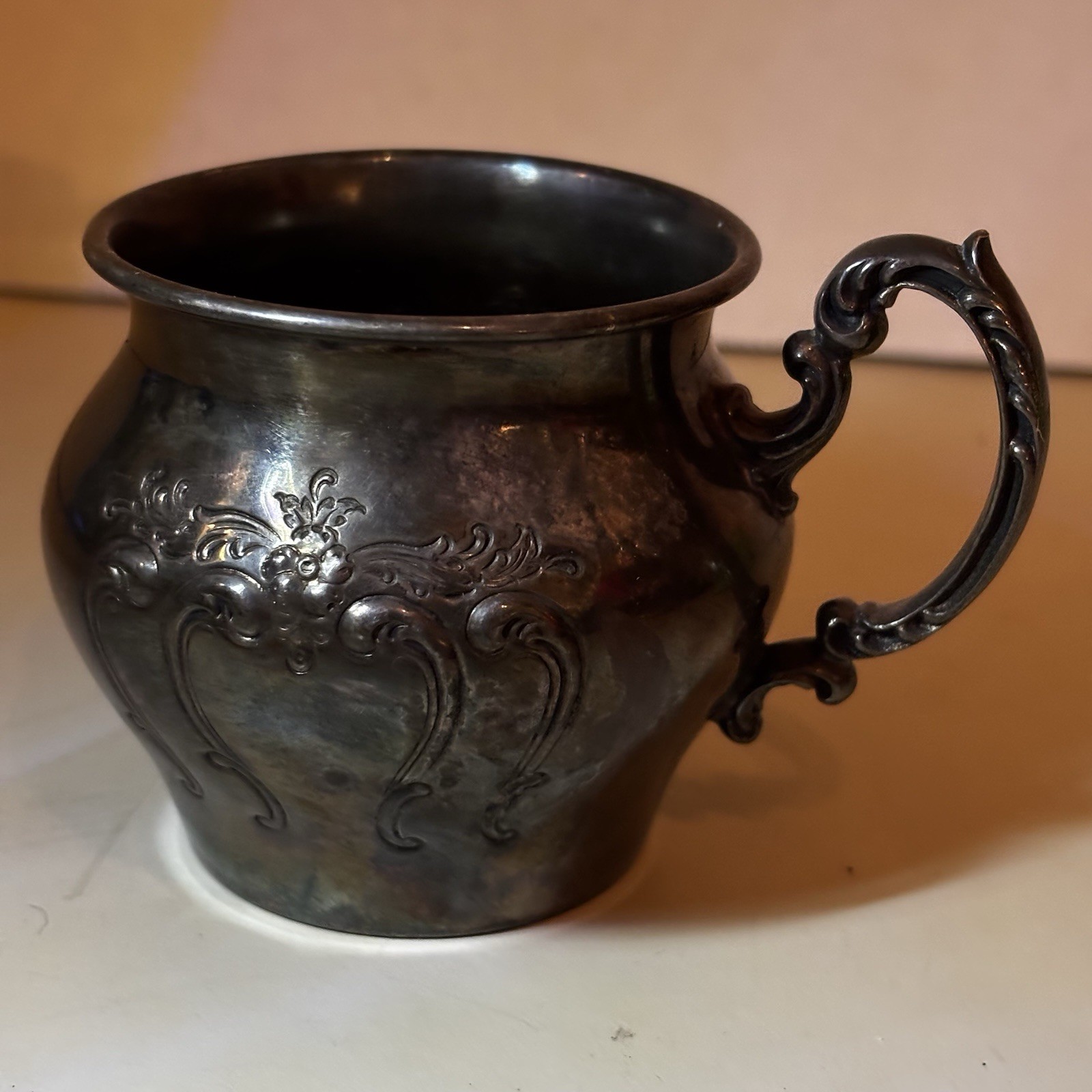 Rare Vintage Silver Chantilly Baby Cup Chastening by Gorham YO 1381 Tarnished