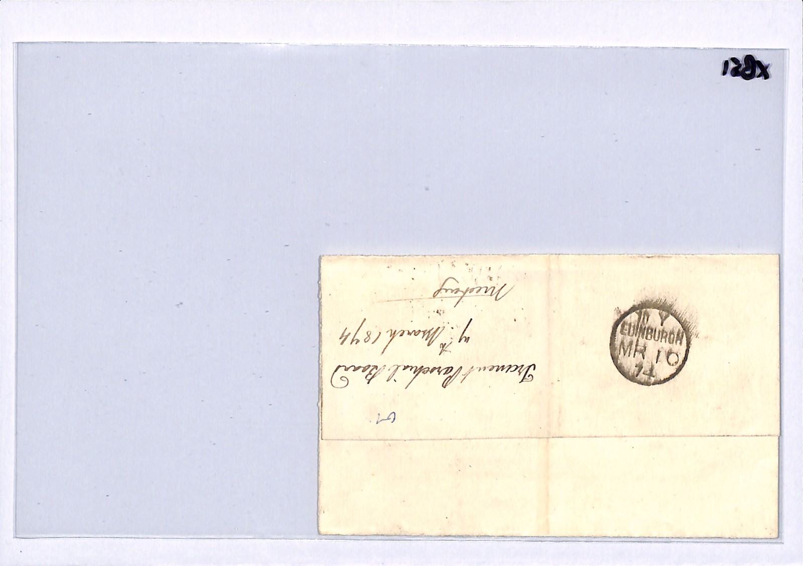 GB QV BANTAM ½d Plate 5 (KD) Cover TRANENT Duplex Haddingtons 1874 Edinr XB51