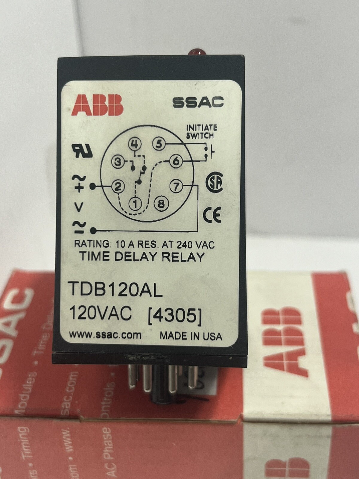 ABB TDB120AL 120VAC [4305] Time Delay Relay