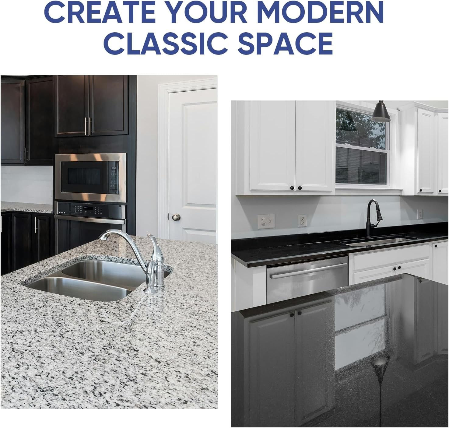 Granite Countertop Paint Kit-White Diamond Counter Top Refinishing for Kitchen