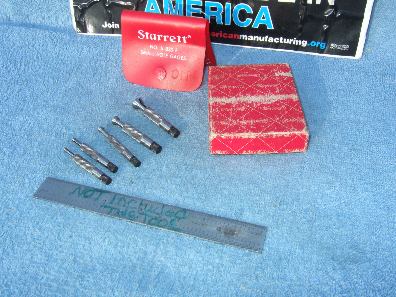 STARRETT No.S830F SMALL HOLE GAGE SET MACHINIST TOOLMAKER INSPECT CLEAN USED 011