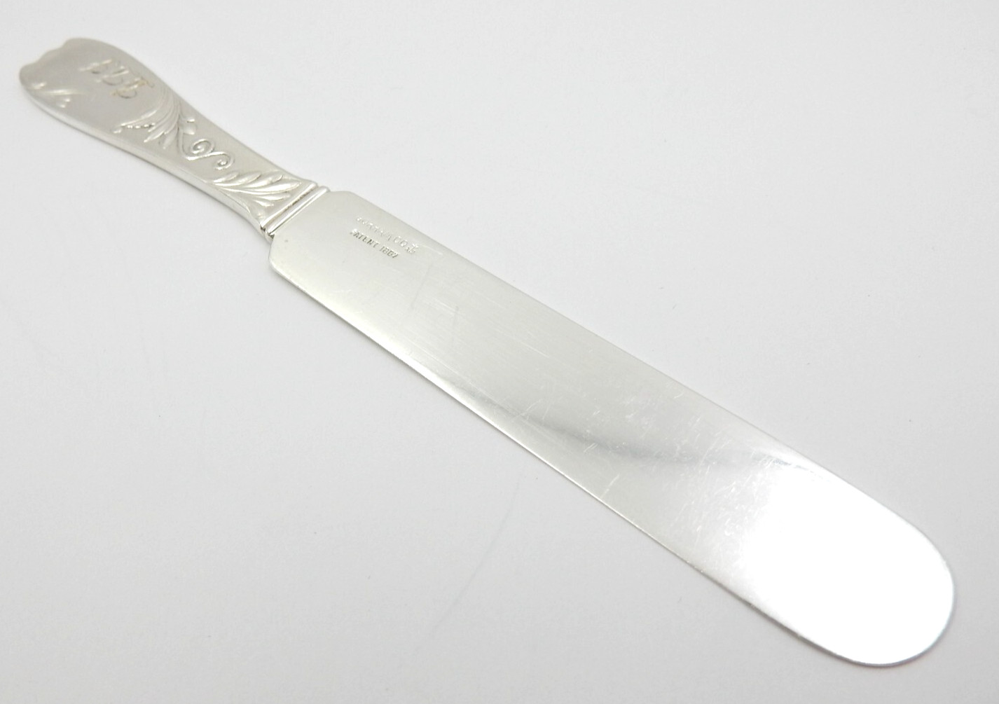 ANTIQUE 1887 GORHAM ROYAL SILVERPLATE VICTORIAN 7-1/2" BUTTER KNIFE, WITH MONO