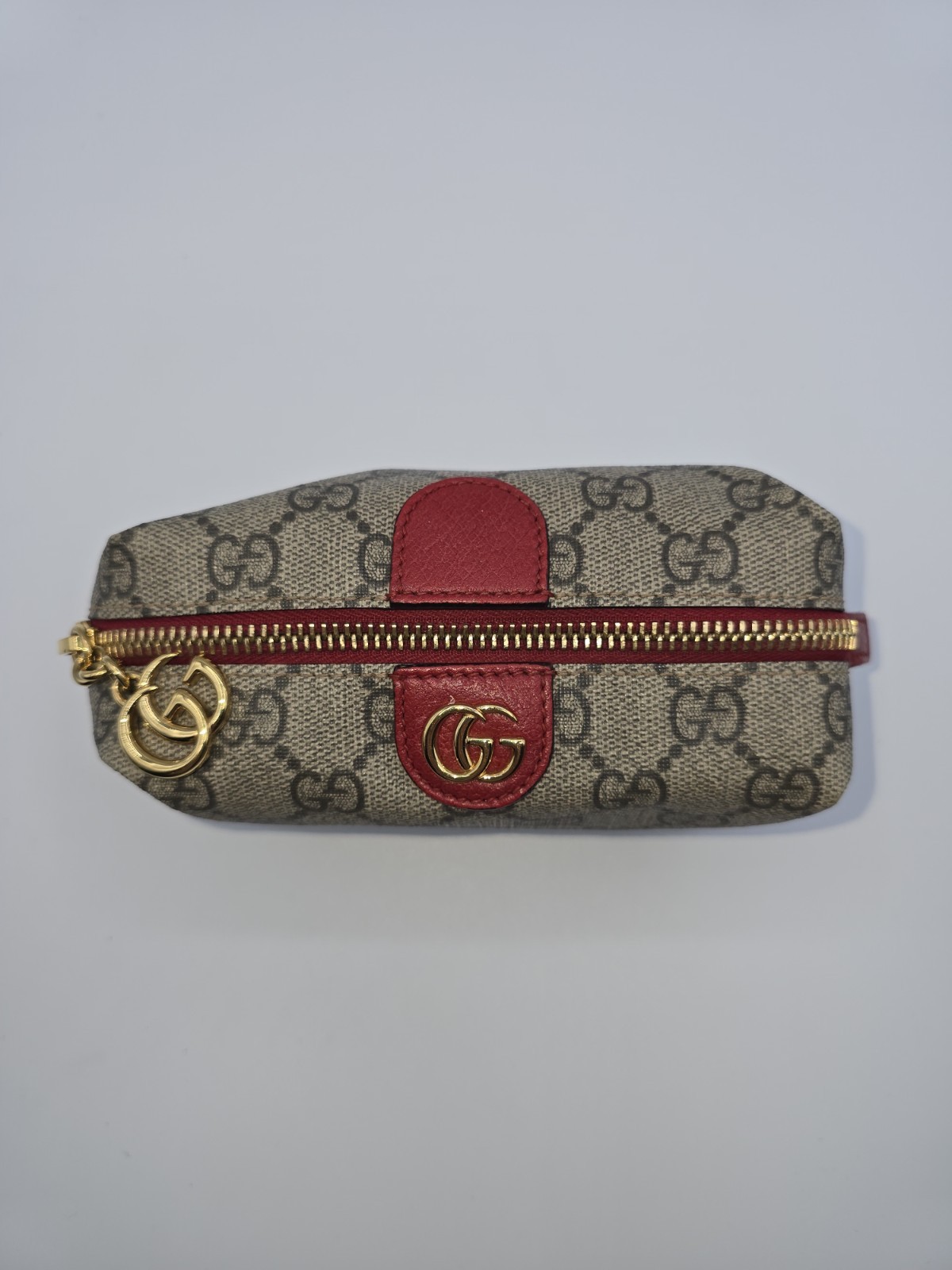 Authentic! Gucci Ophidia Cosmetic Pouch GG Coated Canvas Small