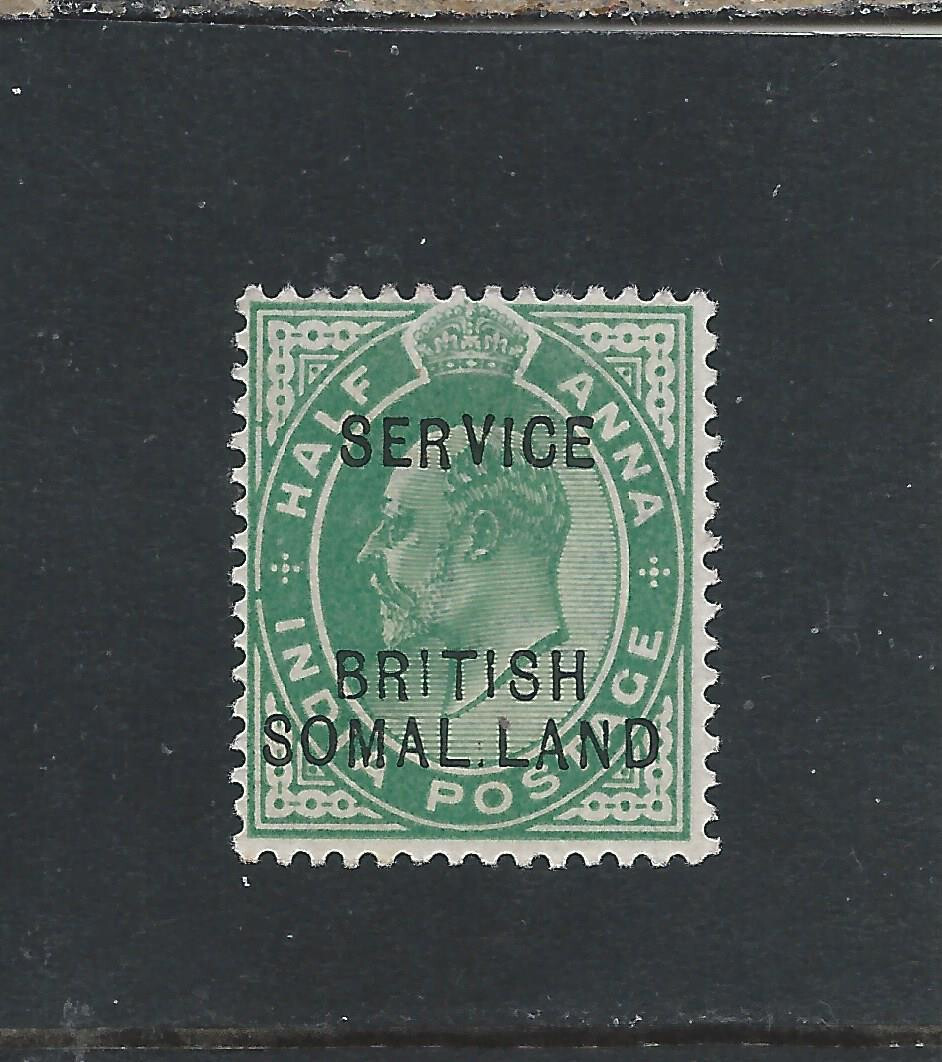 SOMALILAND OFFICIAL 1903 ½a GREEN SOMAL.LAND ERROR MINT SG O6d CAT £85