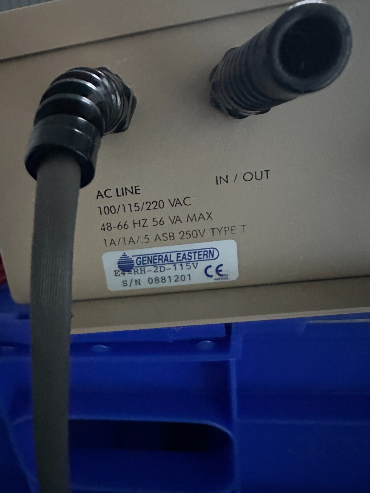 General Eastern Hygro E4-RH-2D-115V Dual Display Dew Point Monitor