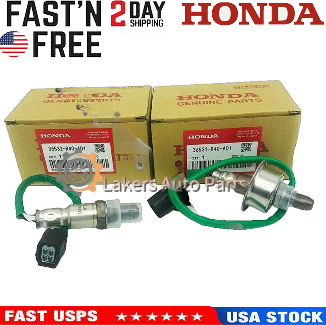 OEM 2PCS OXYGEN O2 SENSOR UPSTREAM & DOWNSTREAM FOR 2007-2011 HONDA CR-V 2.4L