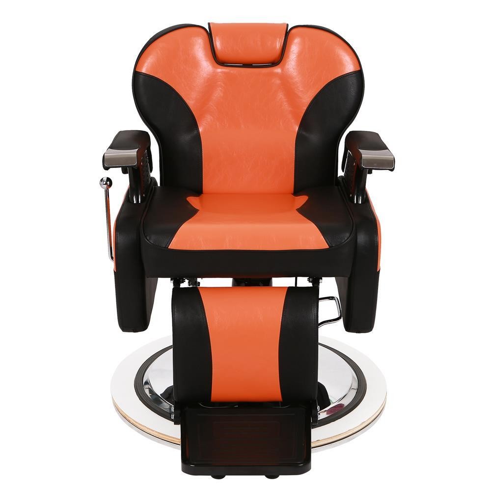 All Purpose Hydraulic Recline Barber Chair Salon Beauty Equipment Black+ Orange