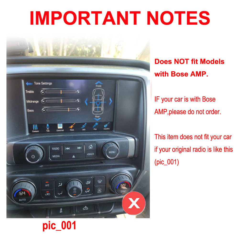 STEREO RADIO GPS ANDROID 12 CARPLAY FOR 2014-2018 CHEVROLET SILVERADO GMC SIERRA