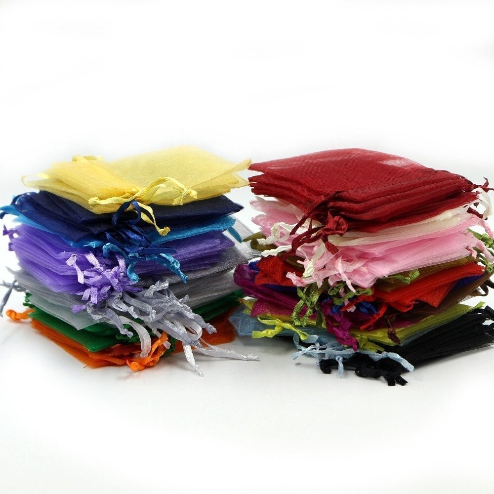 Multi-Color Organza Pouch Jewelry Gift Candy Bags Valentine's Day 100PCS Wrag